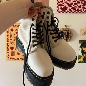 Dr. Martens 1460 Pascal Max White Leather Boots